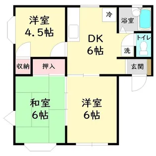 サンパレス【1階】の間取り