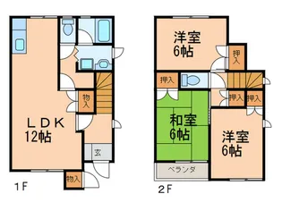 福岡県行橋市大字大野井【一戸建】の間取り