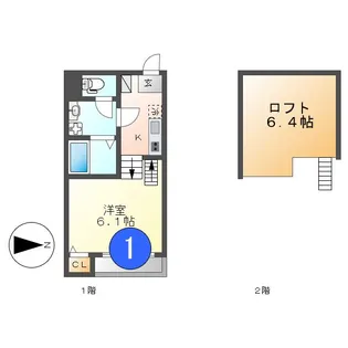 ロジュマン・ユイット【2階】の間取り