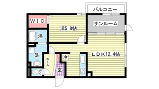 大阪府豊中市箕輪1【マンション】の間取り
