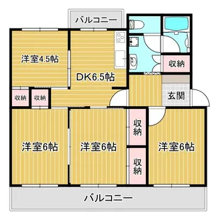 尾上グリーンハイツD棟【5階】の間取り