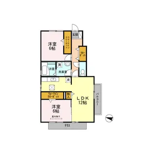 デルニエアビデ【1階】の間取り