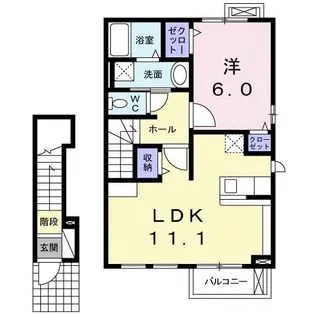 サンライズ パレス【2階】の間取り