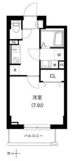 クレヴァンス神楽坂【3階】の間取り