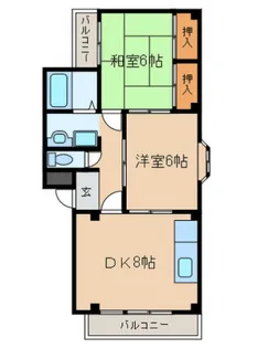 メゾンホープ【2階】の間取り
