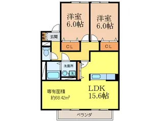ルミエ-ル並木【2階】の間取り