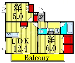 Bonheur de Chien Kitaayase【1階】の間取り