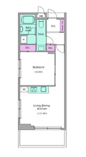 レジディア入谷【11階】の間取り