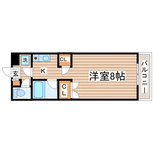 ウェルコート小松島【1階】の間取り