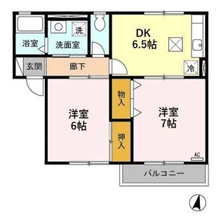 シャンドフレール黒埼A【2階】の間取り