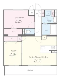 パークサイド健都【2階】の間取り