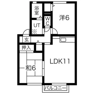セジュール壱番館K【1階】の間取り