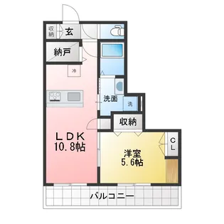 アヴェニール横濱大口【1階】の間取り