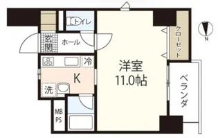 カーサフィオーレ表町【9階】の間取り