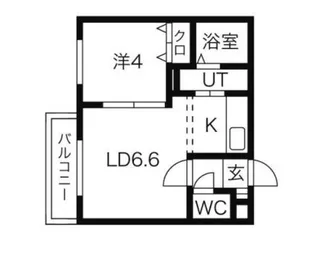 リリアーナ琴似【4階】の間取り