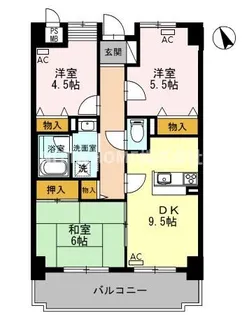 エール豊岡【8階】の間取り