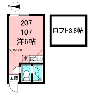 ユナイト新川崎ミルウォーキーの杜【1階】の間取り