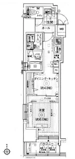 エステムプラザ芝公園【7階】の間取り