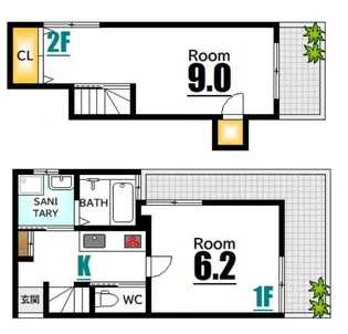 リベアード西十日市の間取り