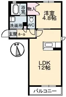 アムールG【1階】の間取り