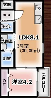(仮称)KITASUKEMATU PLASE North【2階】の間取り