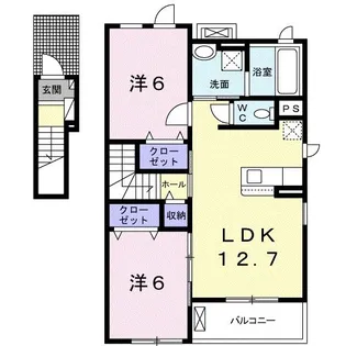 ホワイト アイリス【2階】の間取り