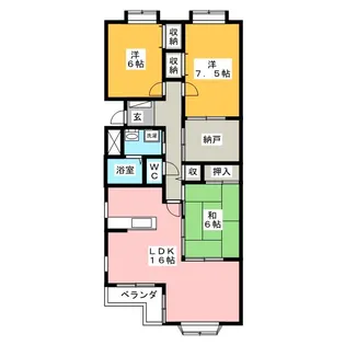 ガーデンシティ住吉【2階】の間取り