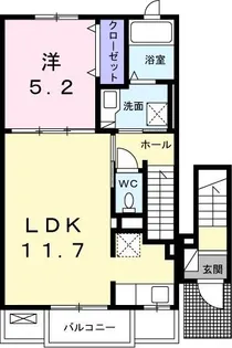 グラン シエル 弐番館【2階】の間取り