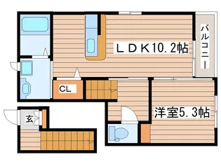 ブライトS K【2階】の間取り