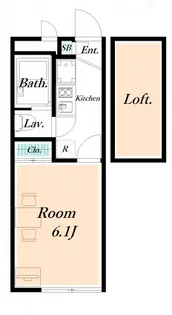 レオパレスオールイン【2階】の間取り
