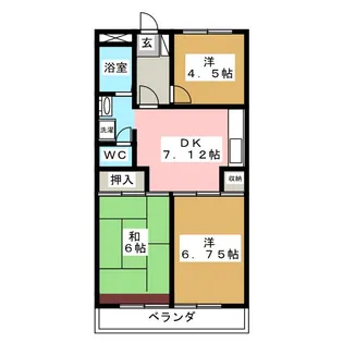 ラリーマンション【2階】の間取り