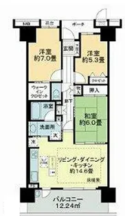 ソラネットシティ【5階】の間取り