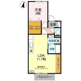 セジュール山室中部【2階】の間取り