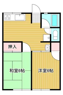 シティハイムスワヒガシ【1階】の間取り