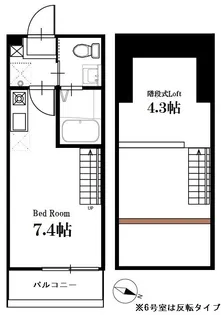 ハーミットクラブハウスモンシュー【2階】の間取り