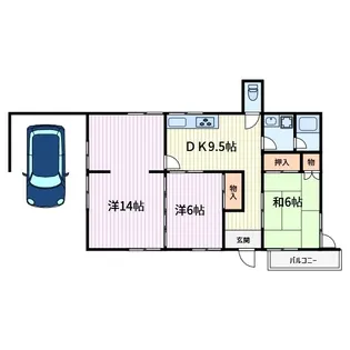 光映ハイツ【1階】の間取り