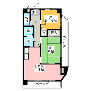 プリーマ千代鶴【2階】の間取り