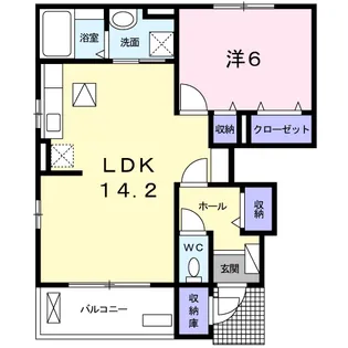 ベル フィオーレ【1階】の間取り