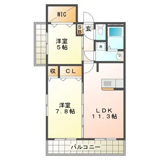 サン・シャイン【2階】の間取り