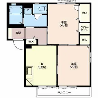 グランミール曲金【1階】の間取り