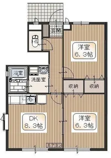 オリエンタルコートA【1階】の間取り