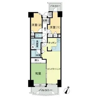 ライオンズヒルズ高知【3階】の間取り