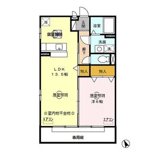 ヴィラージュ・ガーデンB 堀込町【1階】の間取り