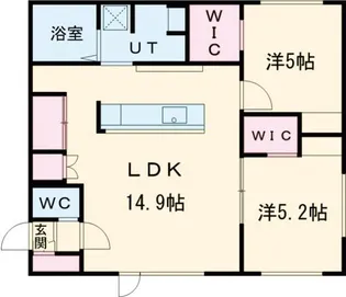 ノルフィーノ美園II【2階】の間取り