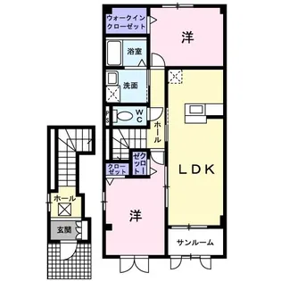 サン ローレルI【2階】の間取り