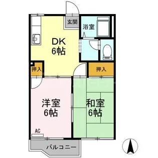 シティハイム桜台 B【2階】の間取り