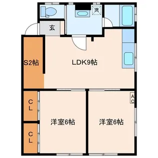 グリッター真盛【1階】の間取り