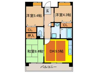 OPH千里西町緑地【5階】の間取り