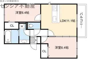 ヴァーチュアス ハミテージ.【2階】の間取り