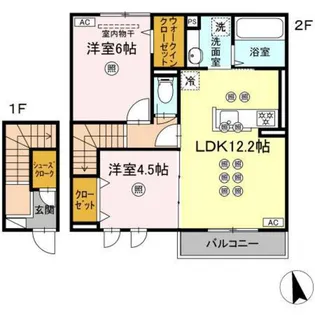 アルカンシェル【2階】の間取り